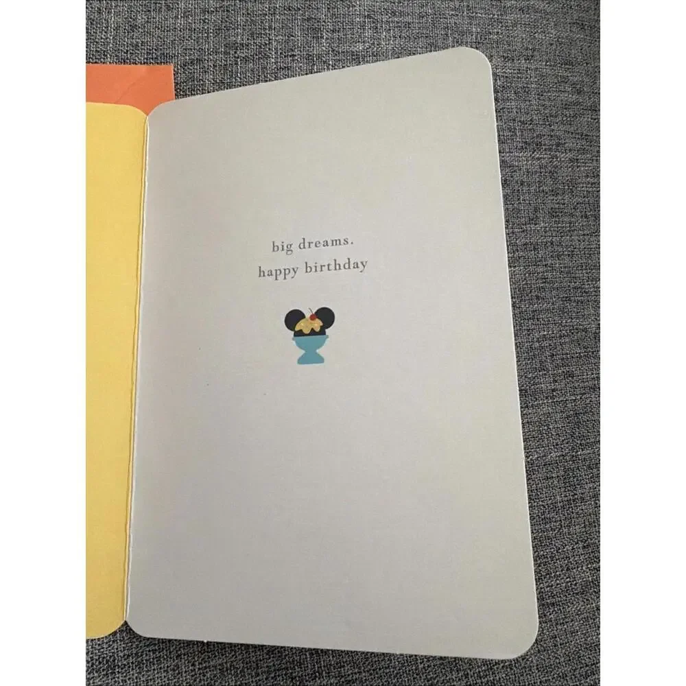 Hallmark Disney Birthday Greeting Card Mickey Mouse Sweet Day Big Dreams New
